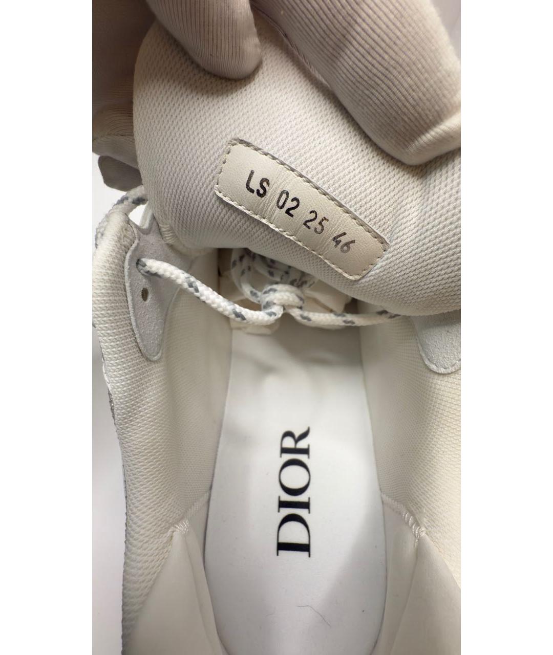 CHRISTIAN DIOR Белые кожаные низкие кроссовки / кеды, фото 5