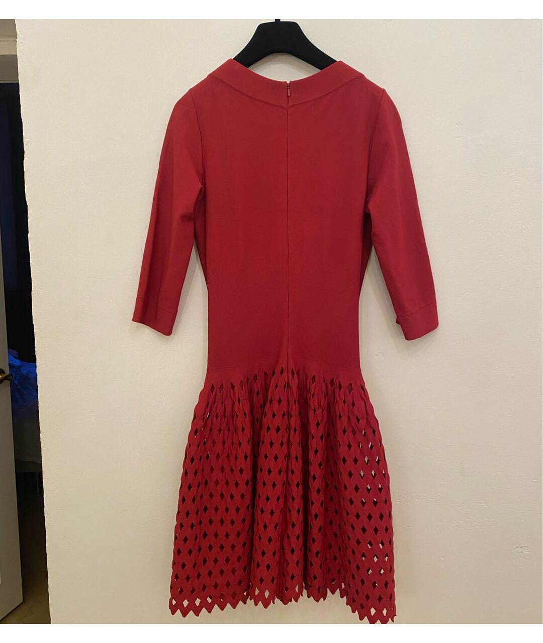 ALAIA Красное вискозное коктейльное платье, фото 3