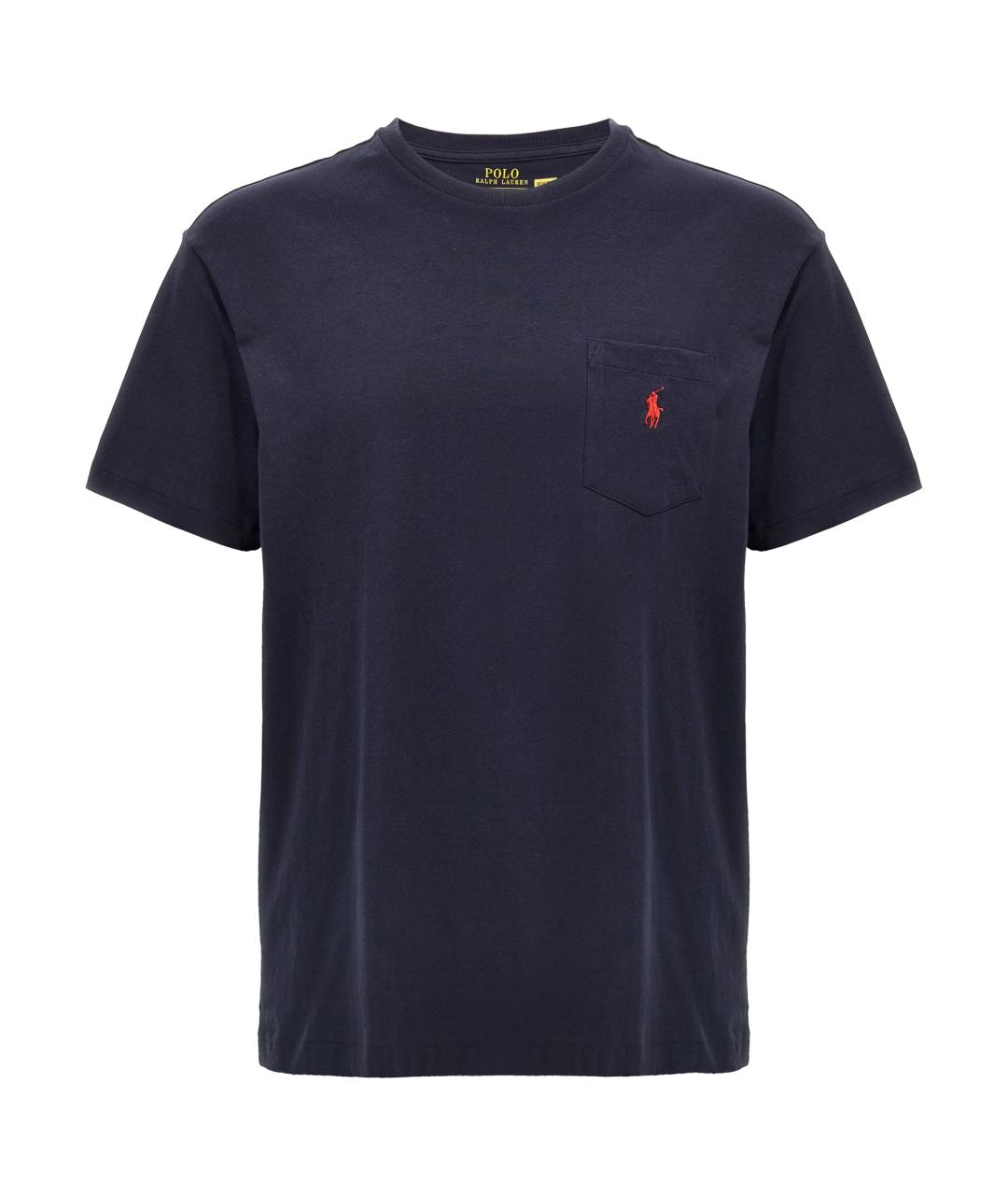 POLO RALPH LAUREN Синяя хлопковая футболка, фото 1