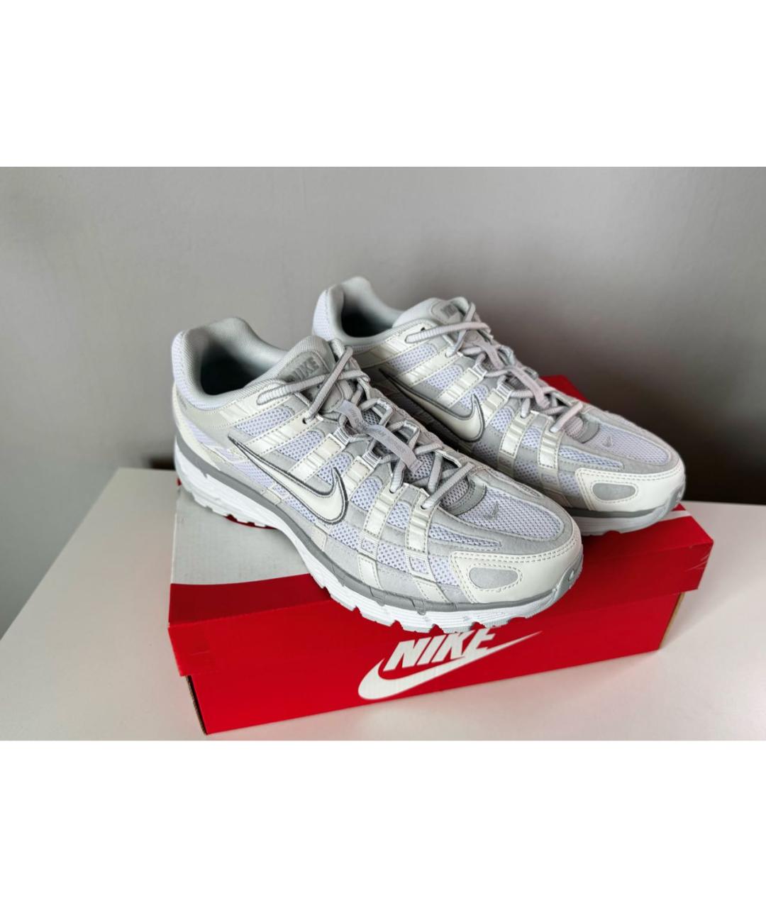 NIKE Белые синтетические низкие кроссовки / кеды, фото 2