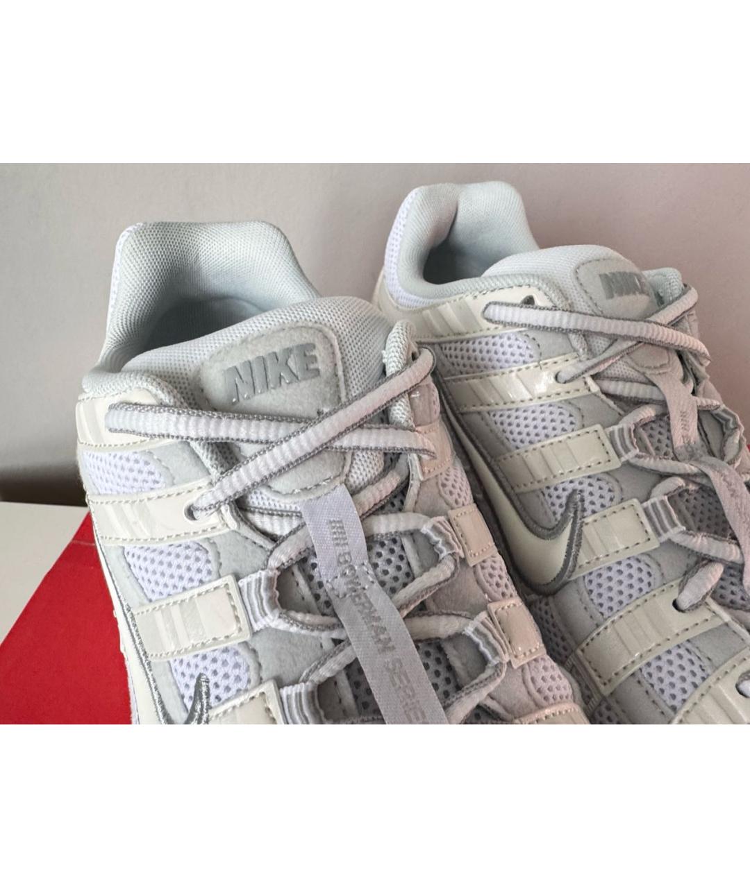 NIKE Белые синтетические низкие кроссовки / кеды, фото 3