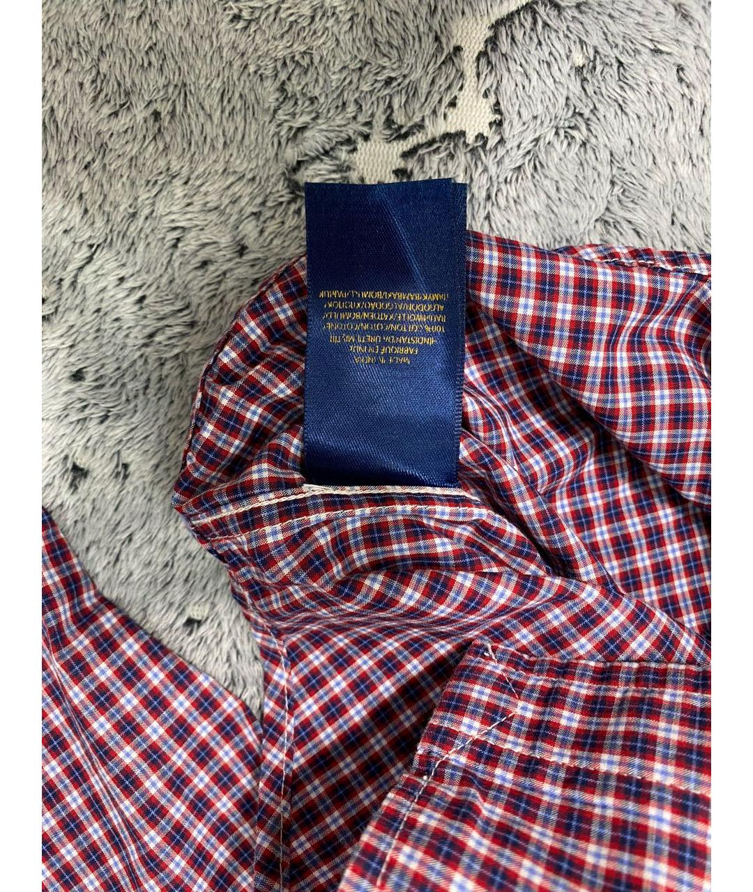 POLO RALPH LAUREN Бордовая хлопковая детская рубашка, фото 4