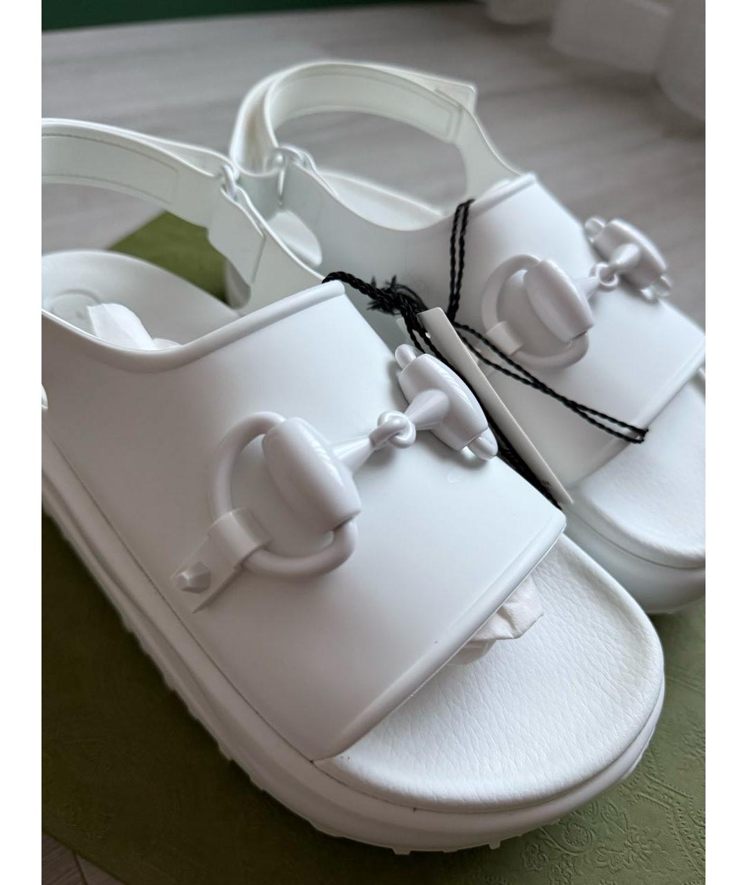 GUCCI Белые сандалии, фото 3