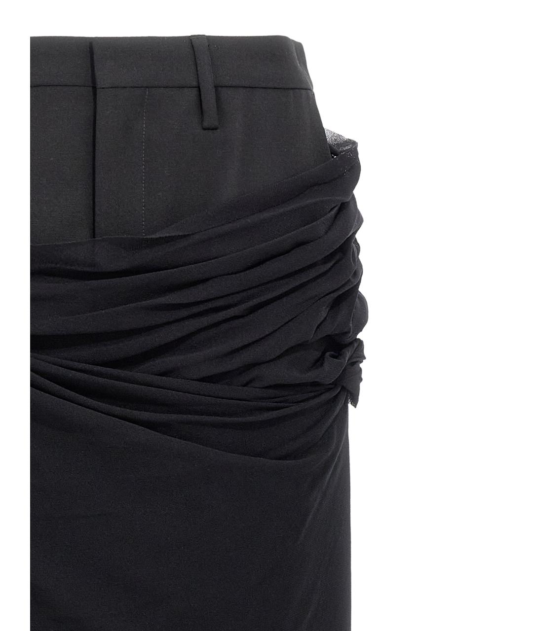JEAN PAUL GAULTIER Черные шерстяные прямые брюки, фото 3