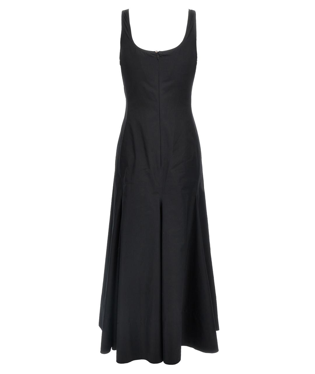 SPORTMAX Черное хлопковое повседневное платье, фото 2