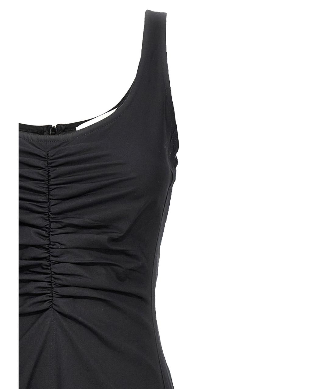 SPORTMAX Черное хлопковое повседневное платье, фото 3