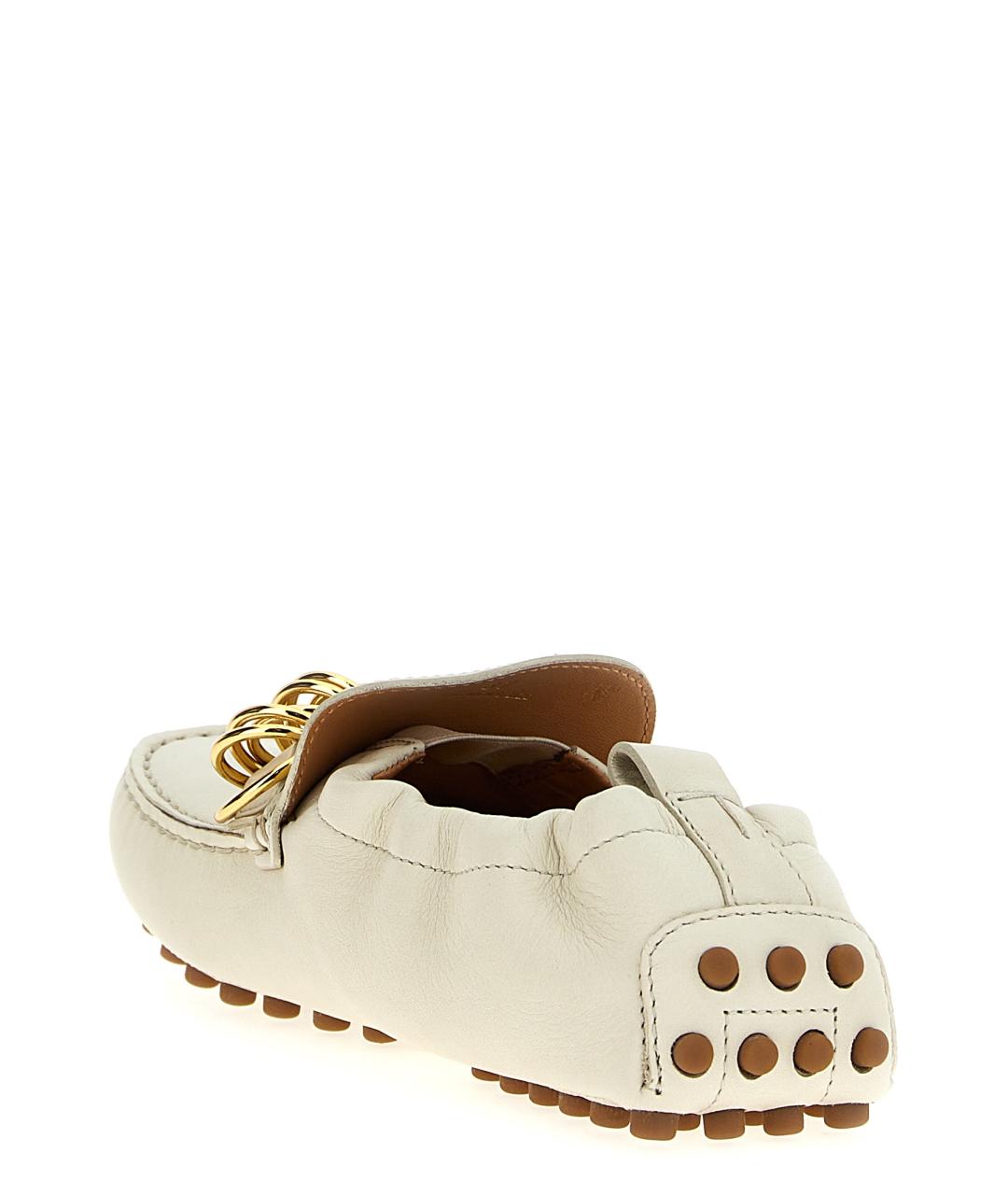 TOD'S Бежевые кожаные мокасины, фото 3