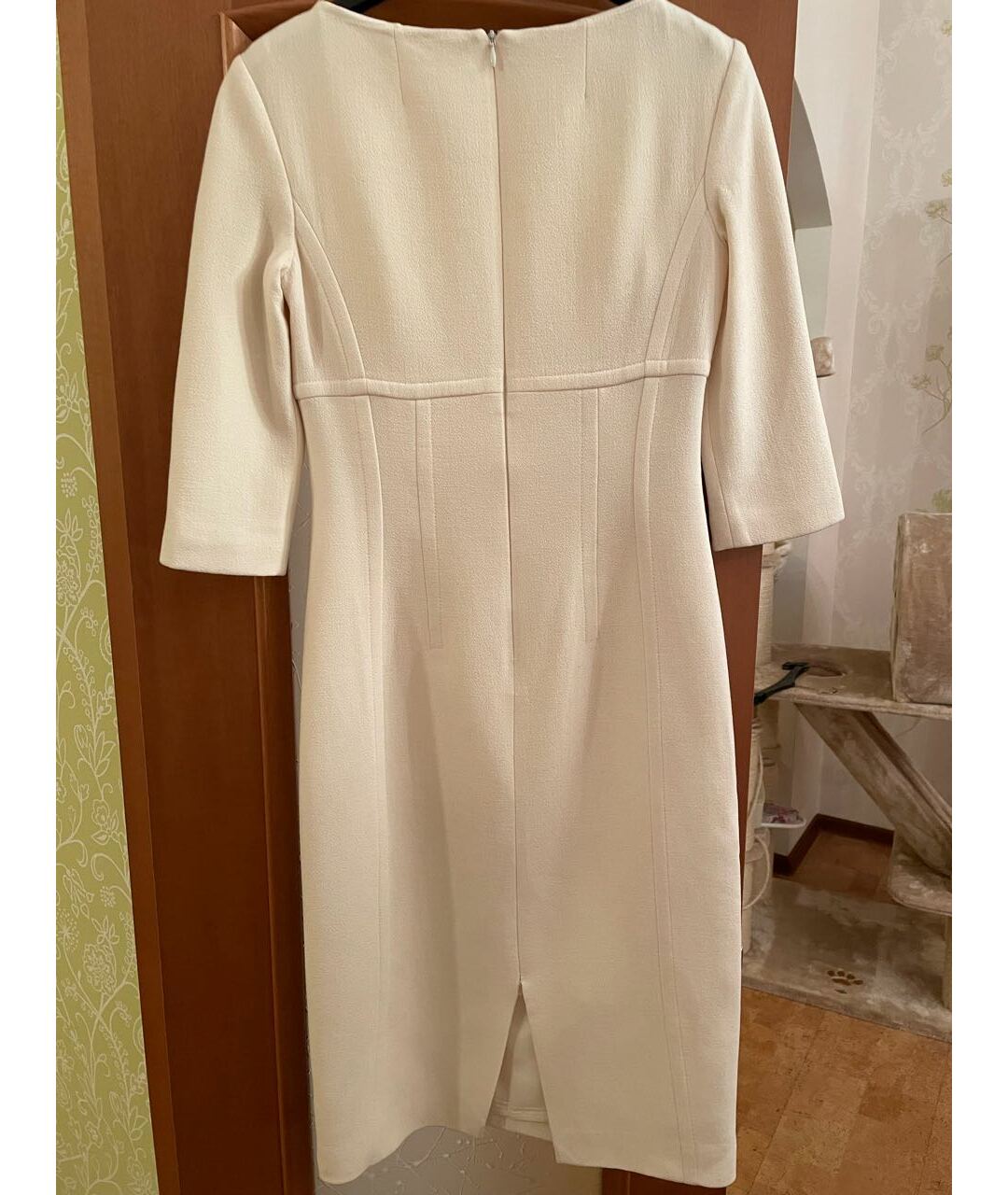 MICHAEL KORS COLLECTION Белое шерстяное повседневное платье, фото 2