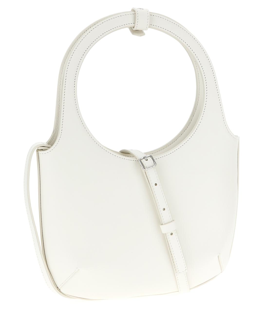 COURREGES Белая кожаная сумка тоут, фото 2