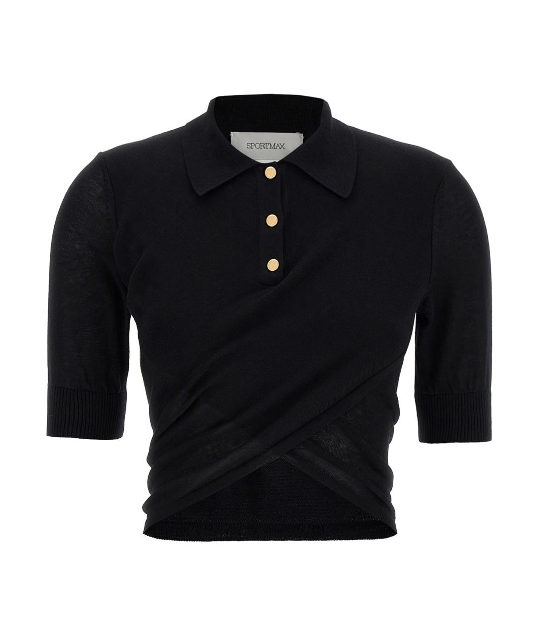 SPORTMAX Черный хлопковый джемпер / свитер, фото 1