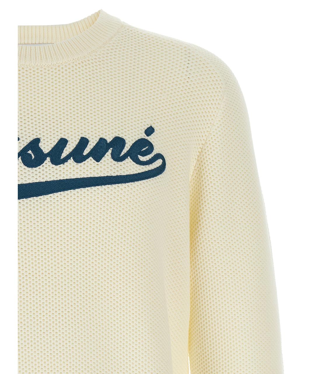 MAISON KITSUNE Белый хлопковый джемпер / свитер, фото 3