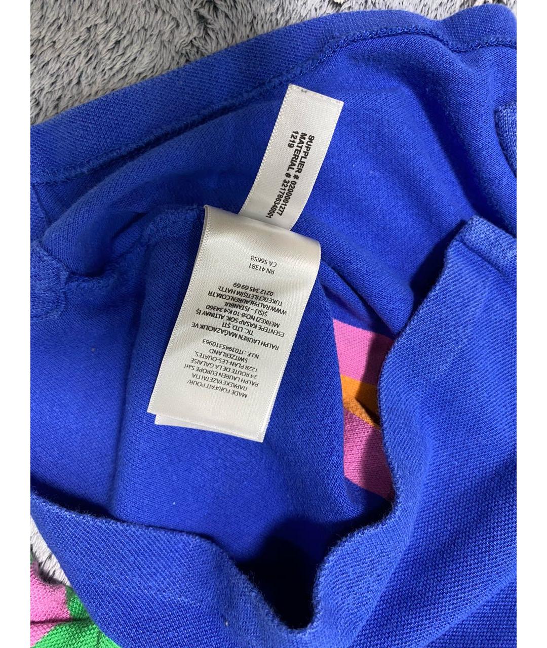 POLO RALPH LAUREN Мульти хлопковая детская футболка, фото 5