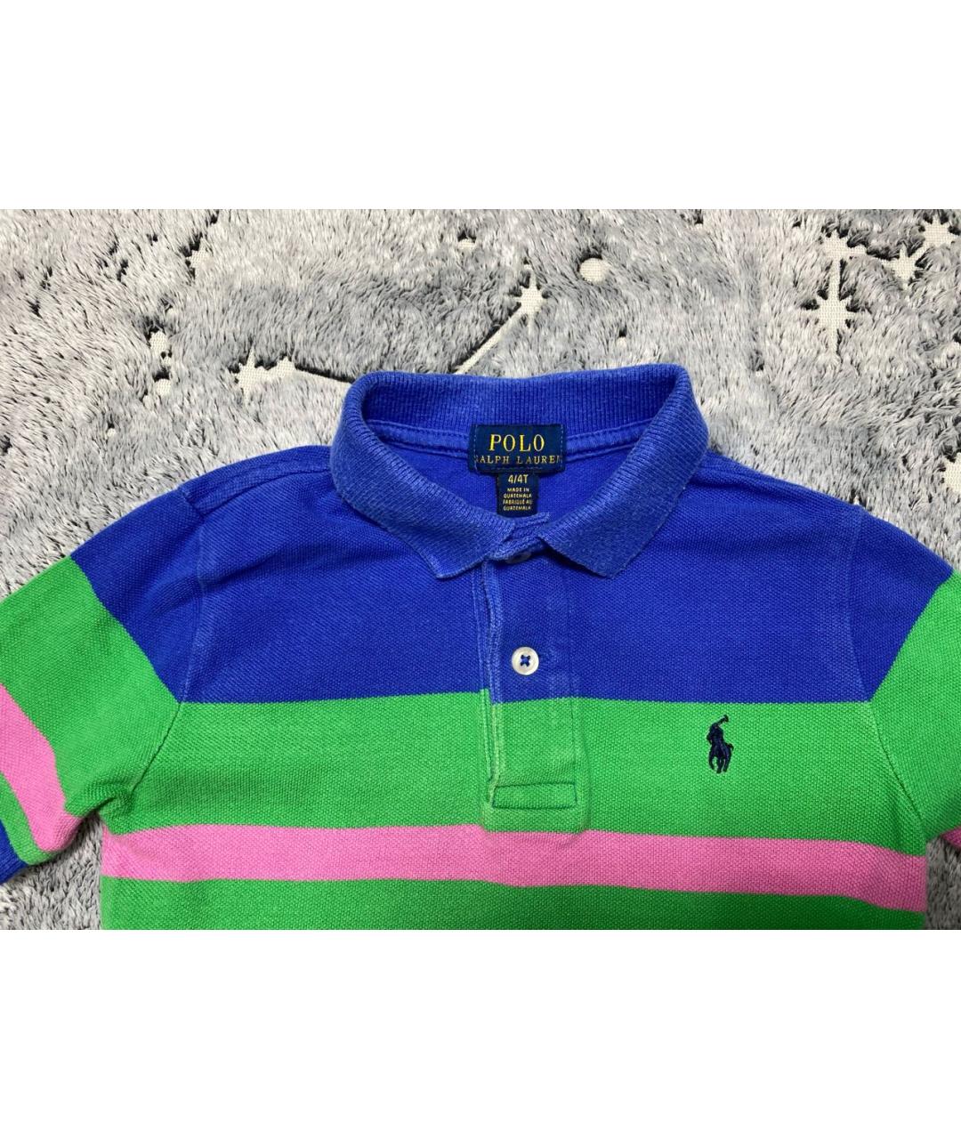 POLO RALPH LAUREN Мульти хлопковая детская футболка, фото 3