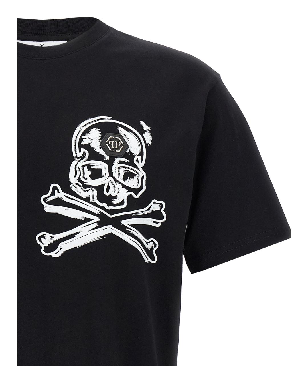 PHILIPP PLEIN Черная хлопковая футболка, фото 3