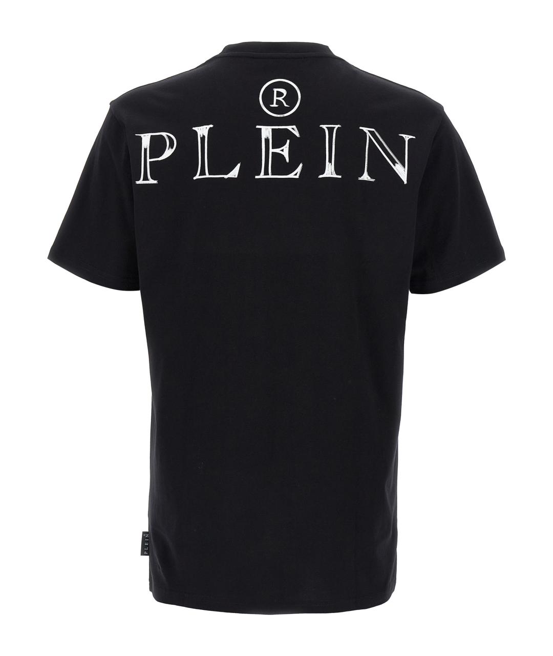 PHILIPP PLEIN Черная хлопковая футболка, фото 2
