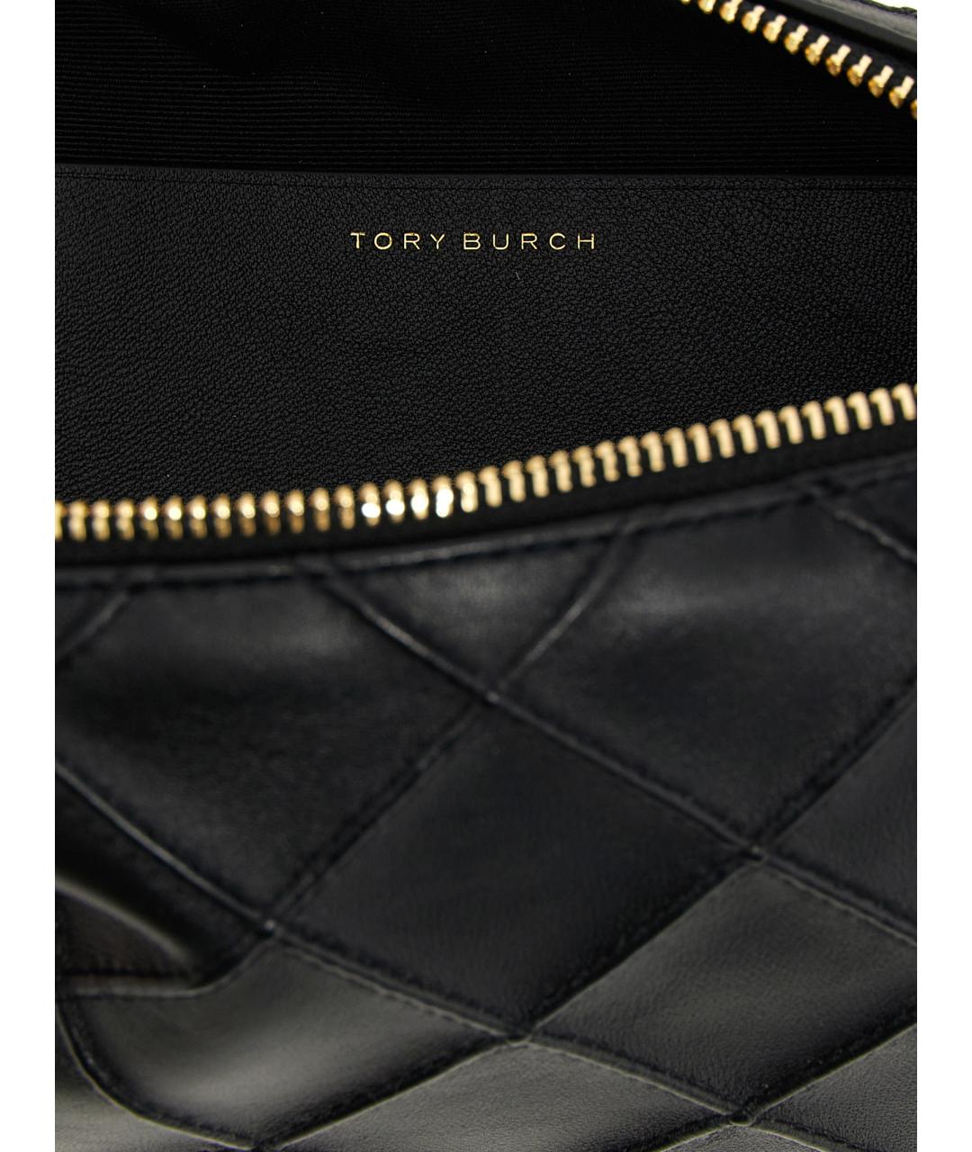 TORY BURCH Черная кожаная сумка через плечо, фото 4