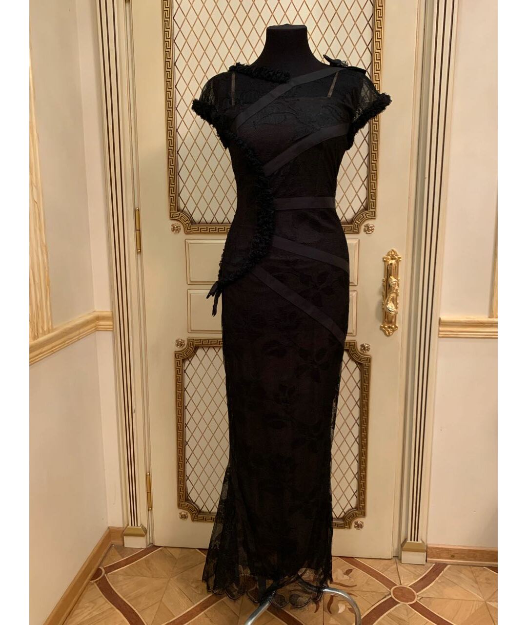 CHANEL PRE-OWNED Черное повседневное платье, фото 9