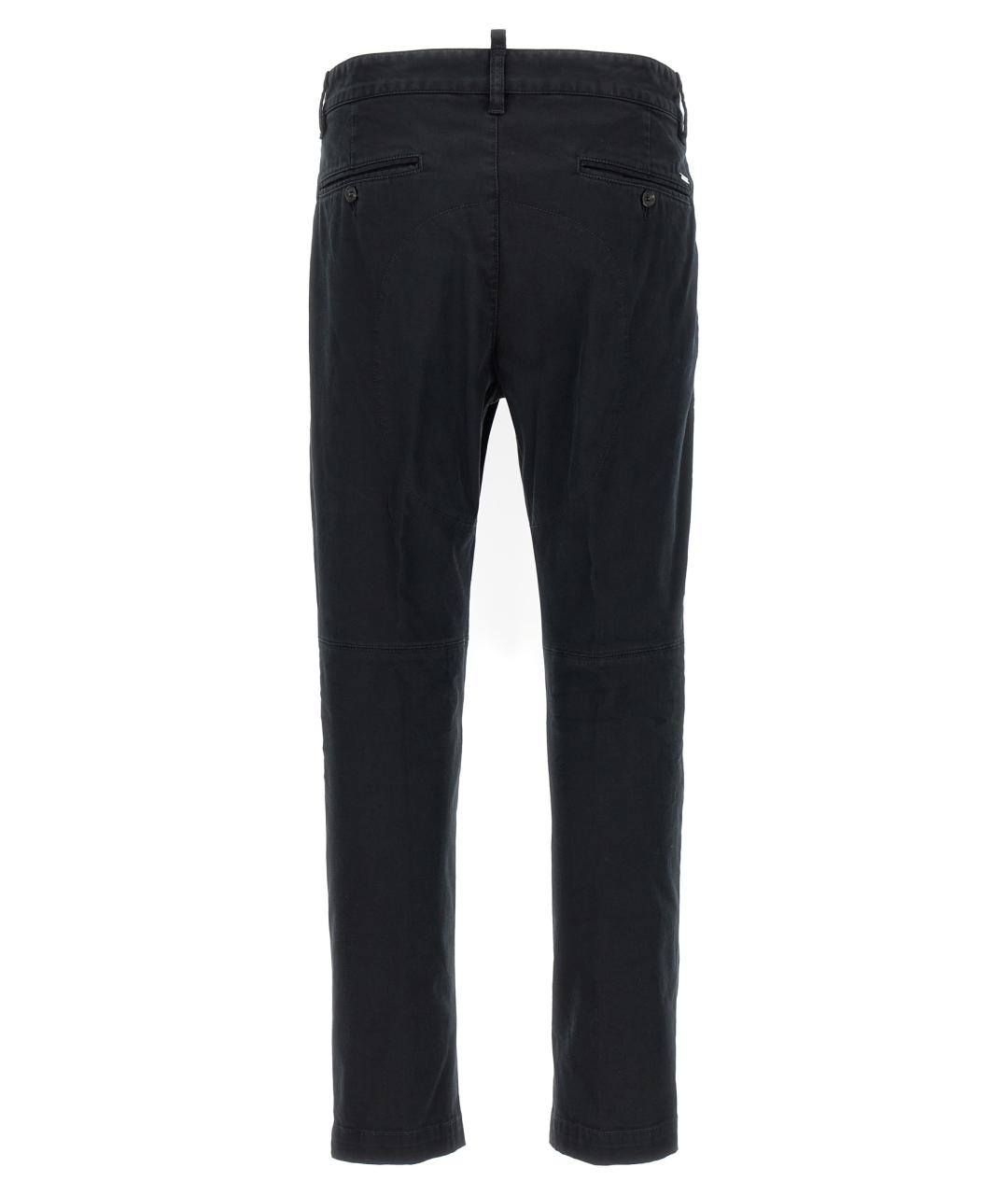 DSQUARED2 Черные хлопковые повседневные брюки, фото 2