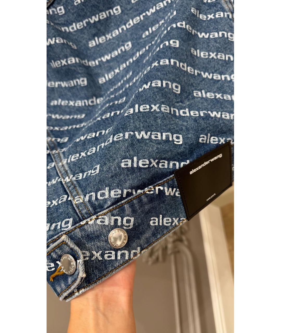 ALEXANDER WANG Синяя хлопковая куртка, фото 5