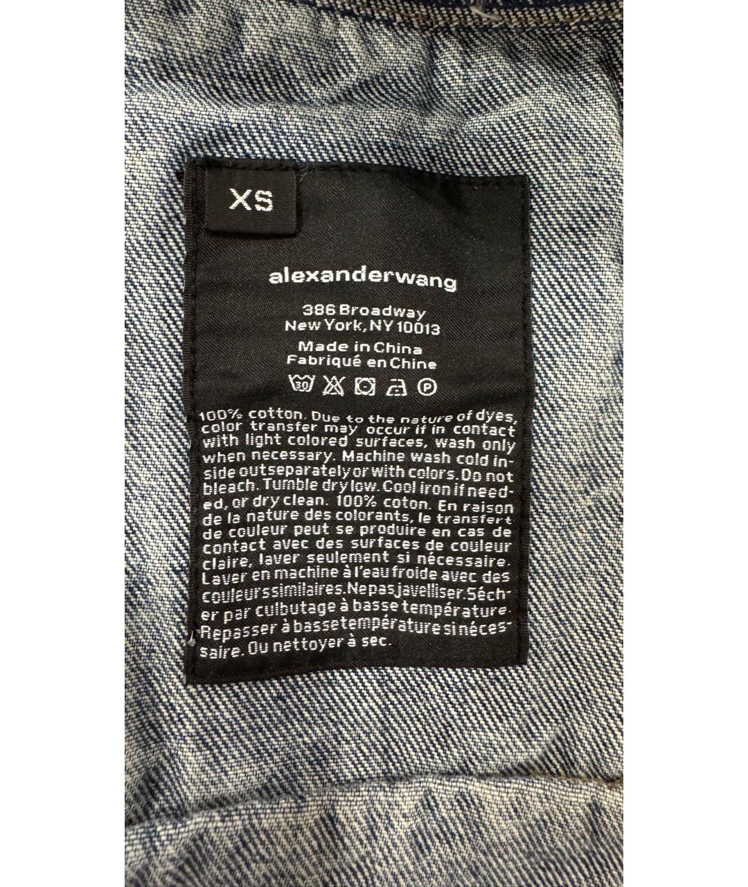 ALEXANDER WANG Синяя хлопковая куртка, фото 7