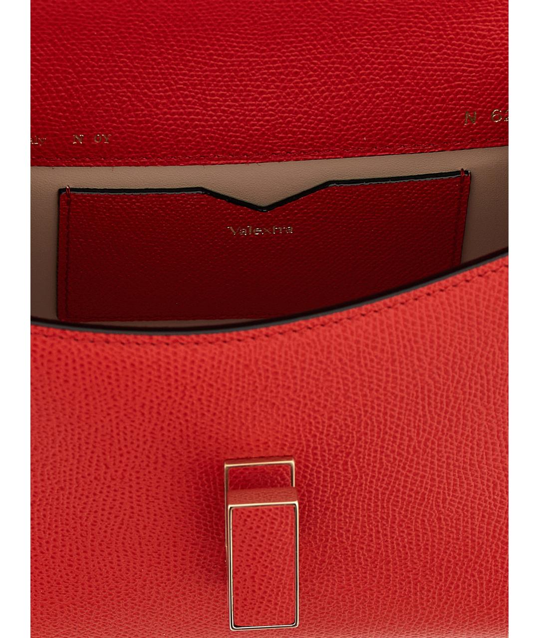 VALEXTRA Красная кожаная сумка тоут, фото 4