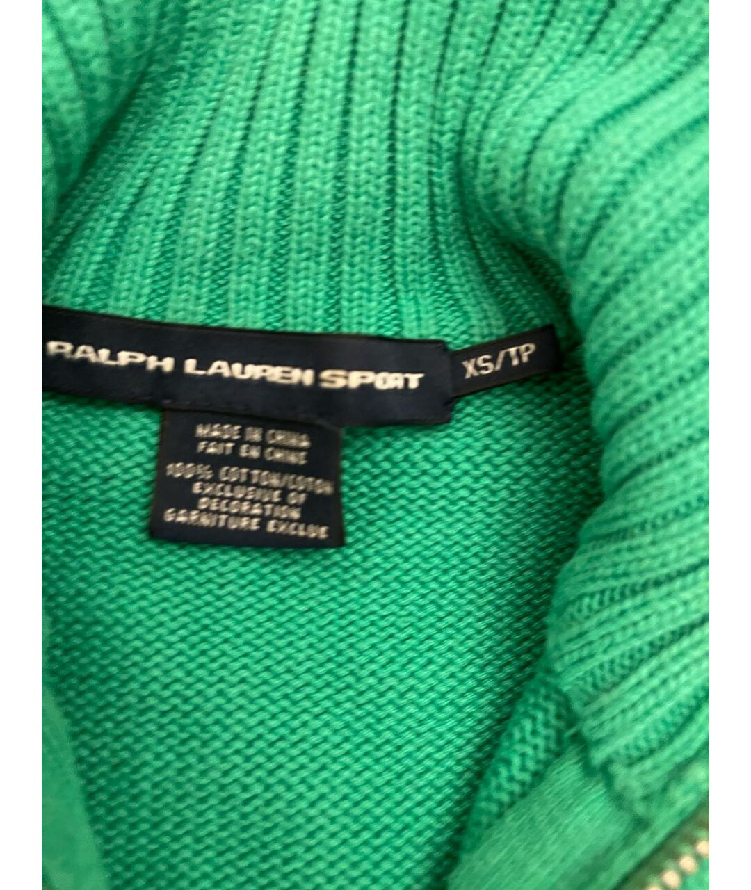 RALPH LAUREN Зеленый хлопковый джемпер / свитер, фото 2