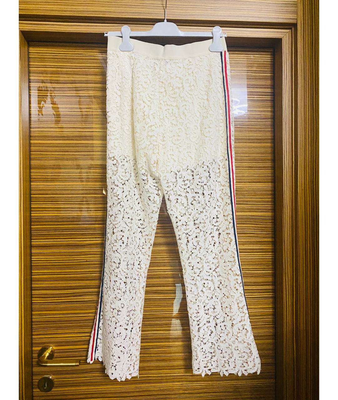 ERMANNO SCERVINO Бежевые вискозные прямые брюки, фото 2