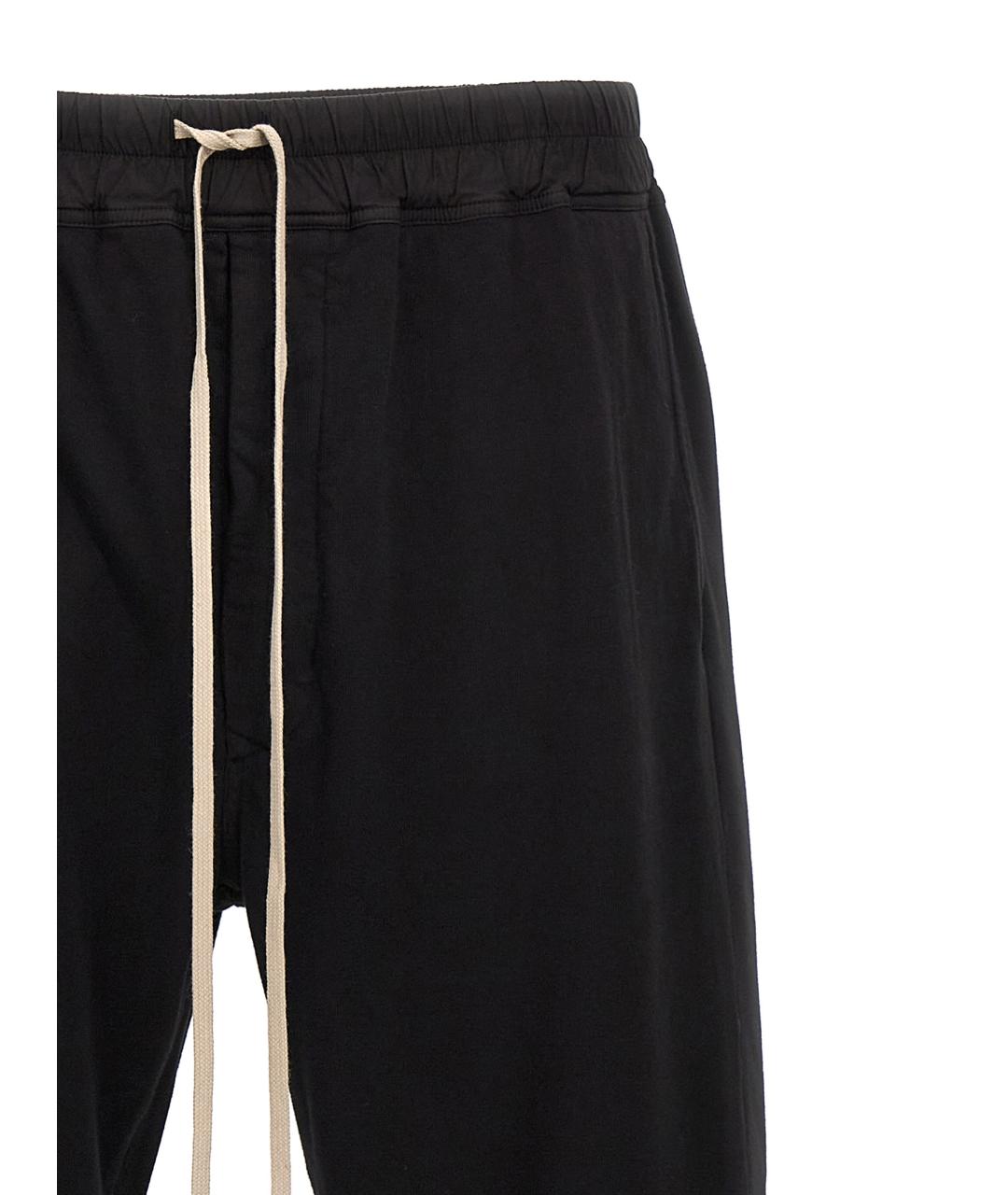 RICK OWENS DRKSHDW Черные хлопковые повседневные брюки, фото 3