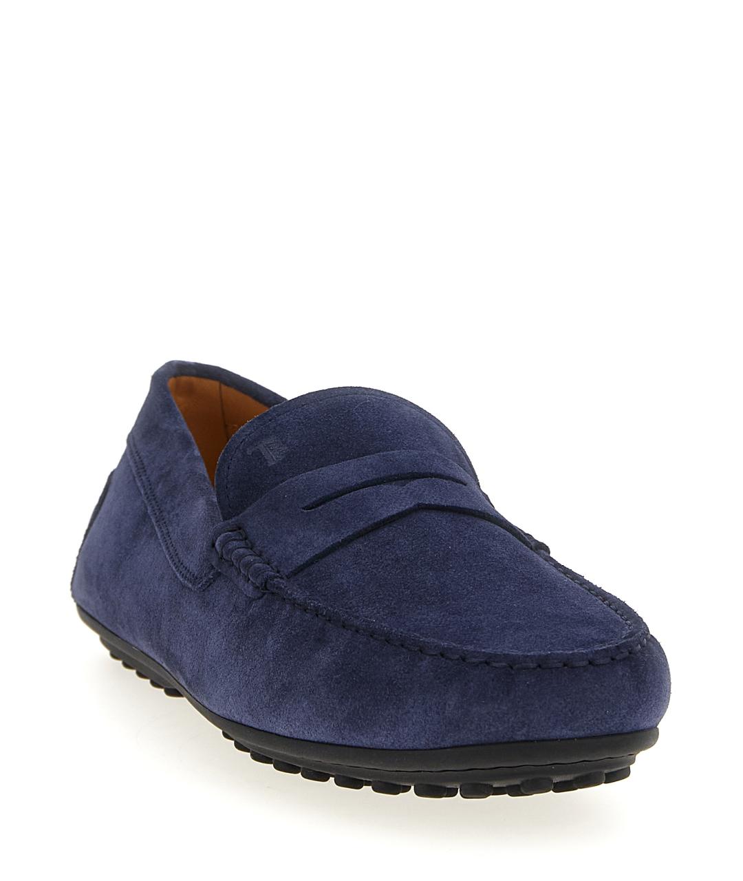 TOD'S Синие замшевые мокасины, фото 2