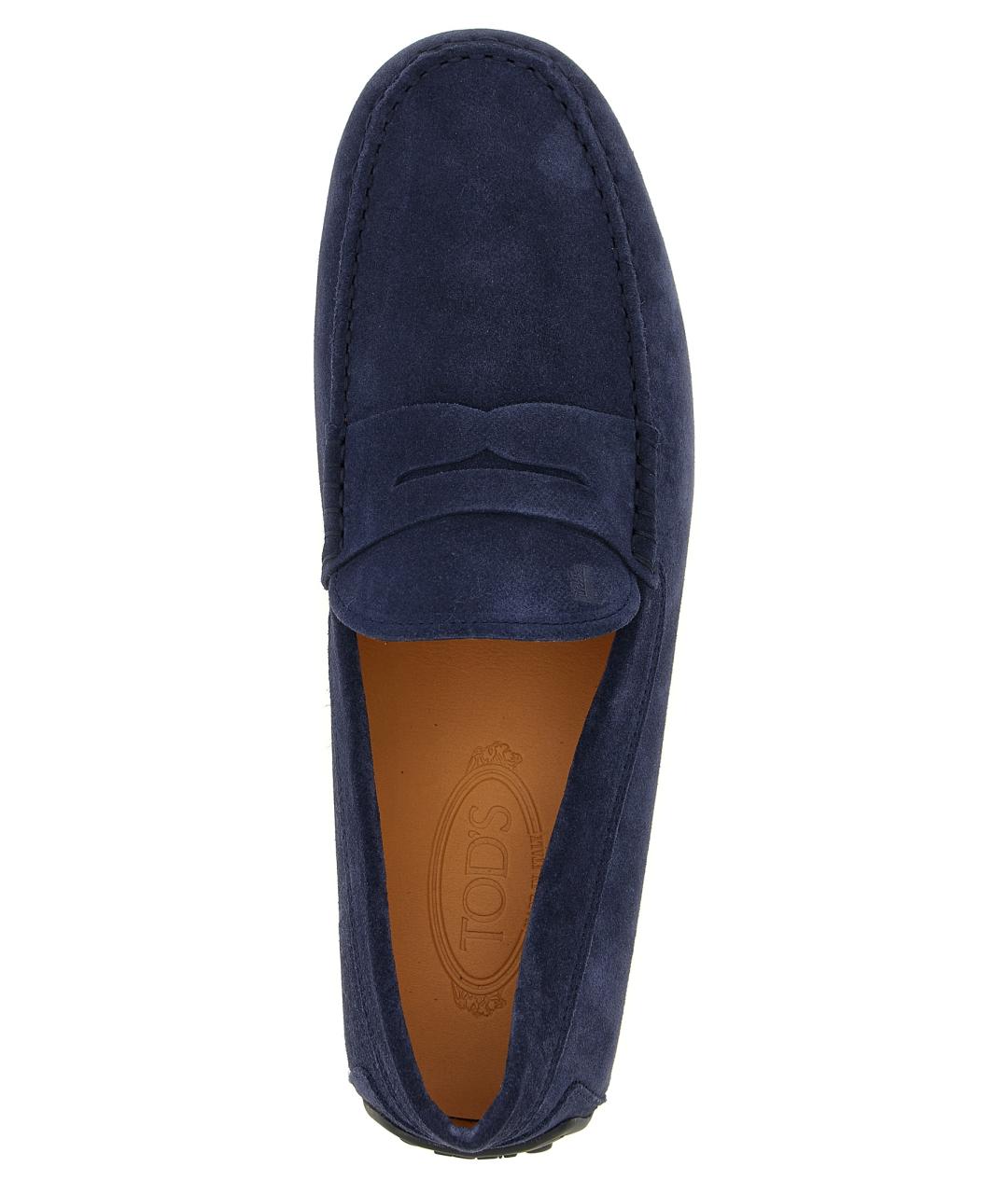 TOD'S Синие замшевые мокасины, фото 4