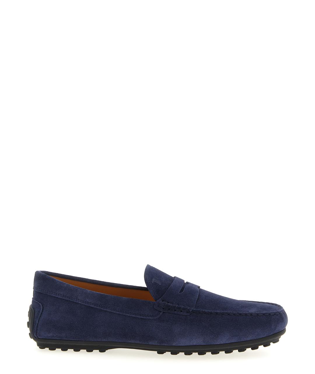 TOD'S Синие замшевые мокасины, фото 1