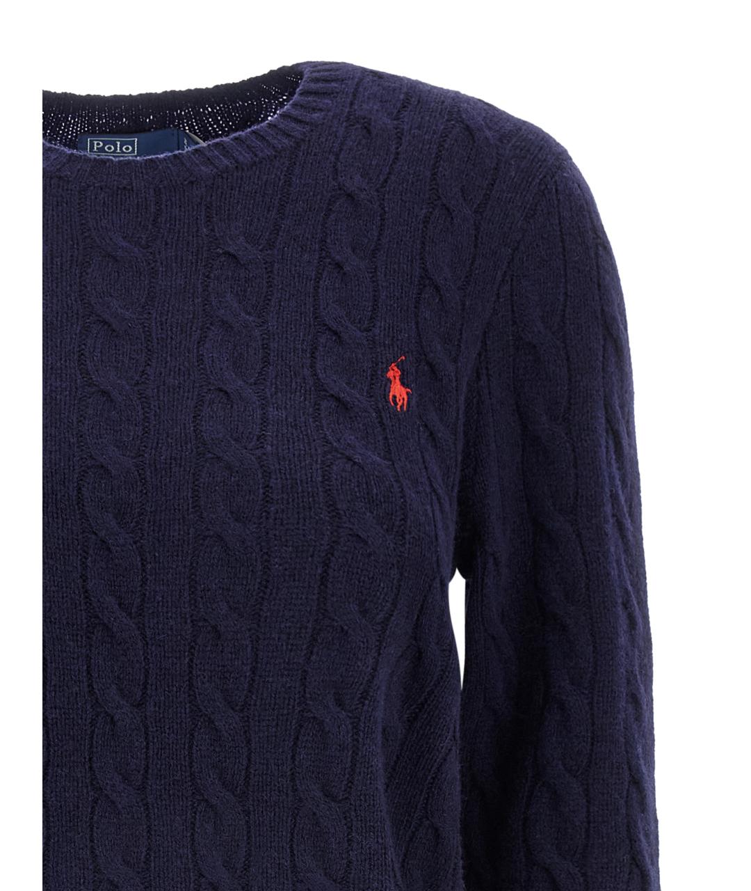 POLO RALPH LAUREN Синий шерстяной джемпер / свитер, фото 3