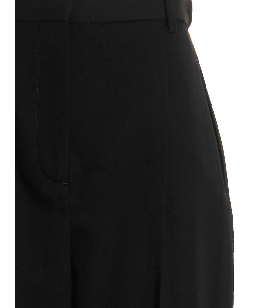 TORY BURCH Черные шерстяные прямые брюки, фото 3