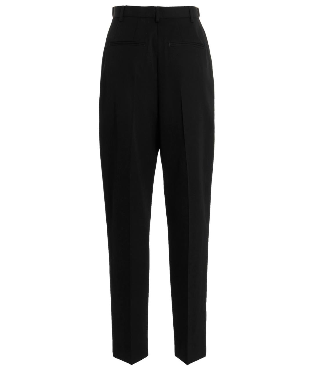 TORY BURCH Черные шерстяные прямые брюки, фото 2