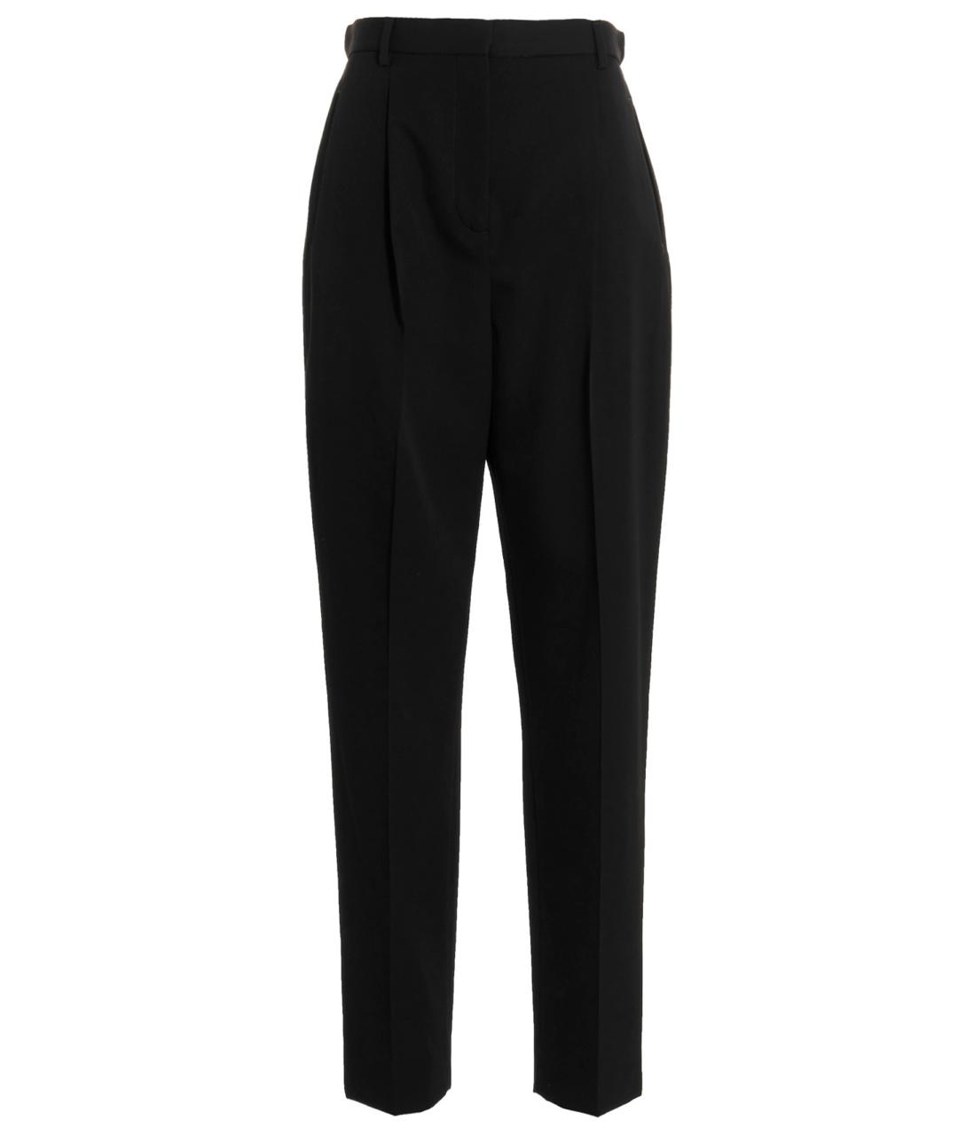 TORY BURCH Черные шерстяные прямые брюки, фото 1