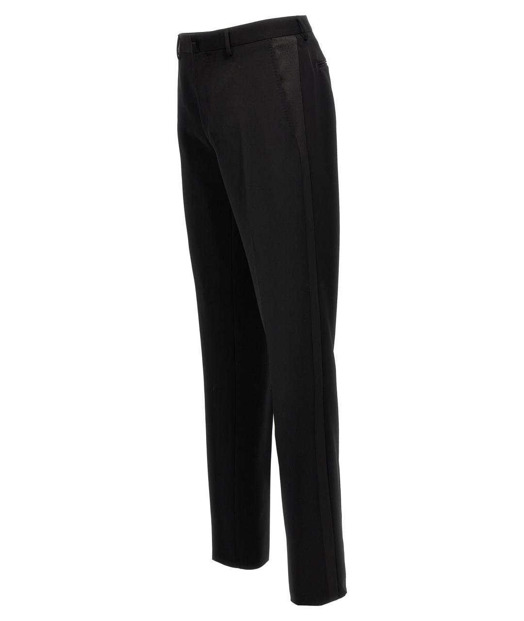 LANVIN Черные шерстяные классические брюки, фото 3