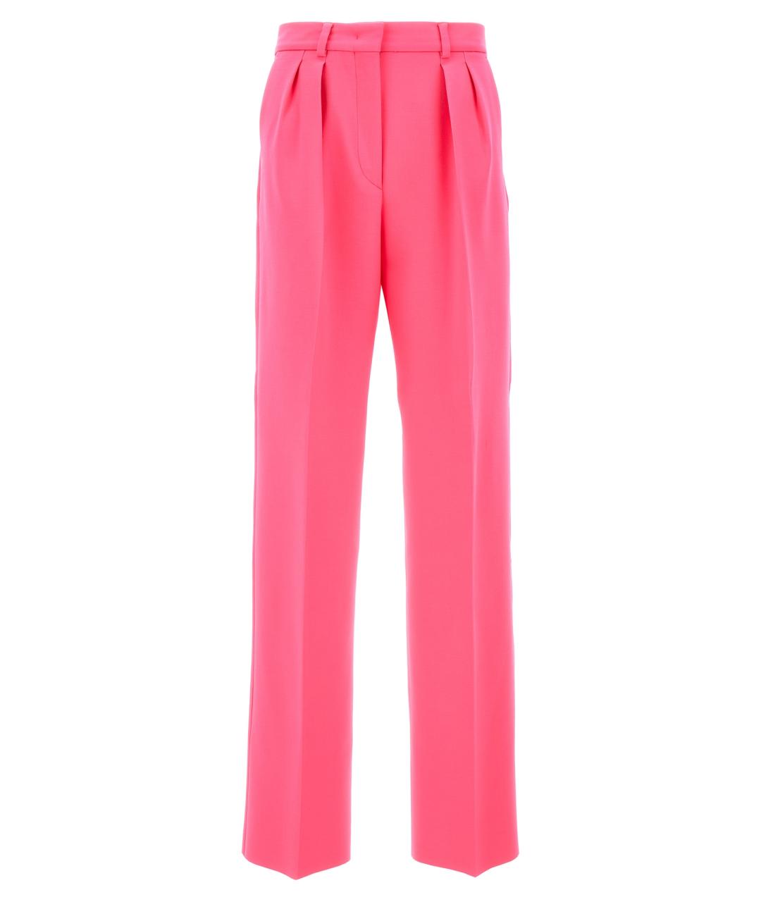SPORTMAX Фуксия шерстяные прямые брюки, фото 1