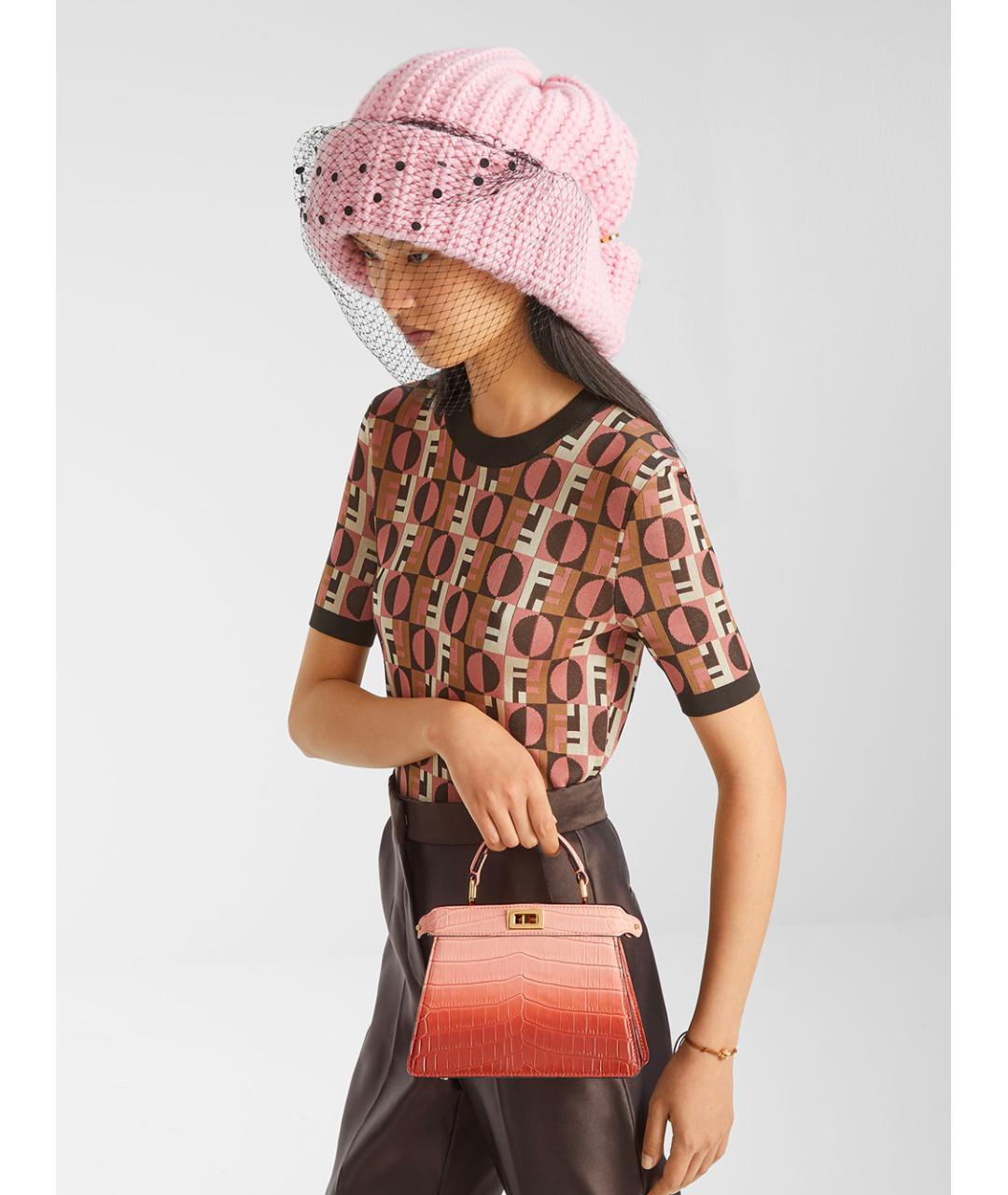 FENDI Мульти хлопковая футболка, фото 3