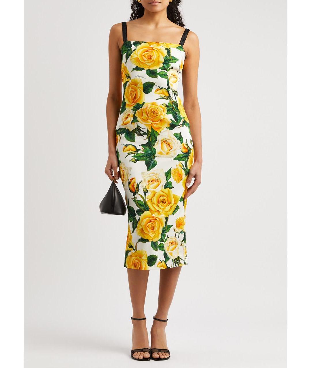 DOLCE&GABBANA Мульти коктейльное платье, фото 4