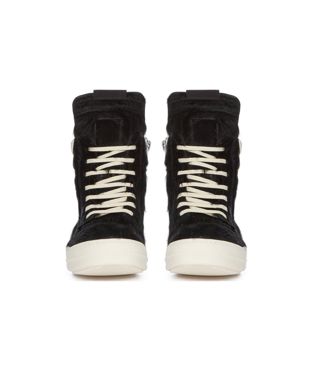 RICK OWENS Черные высокие кроссовки / кеды, фото 3