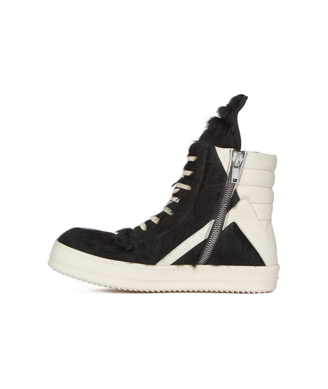 RICK OWENS Черные высокие кроссовки / кеды, фото 2