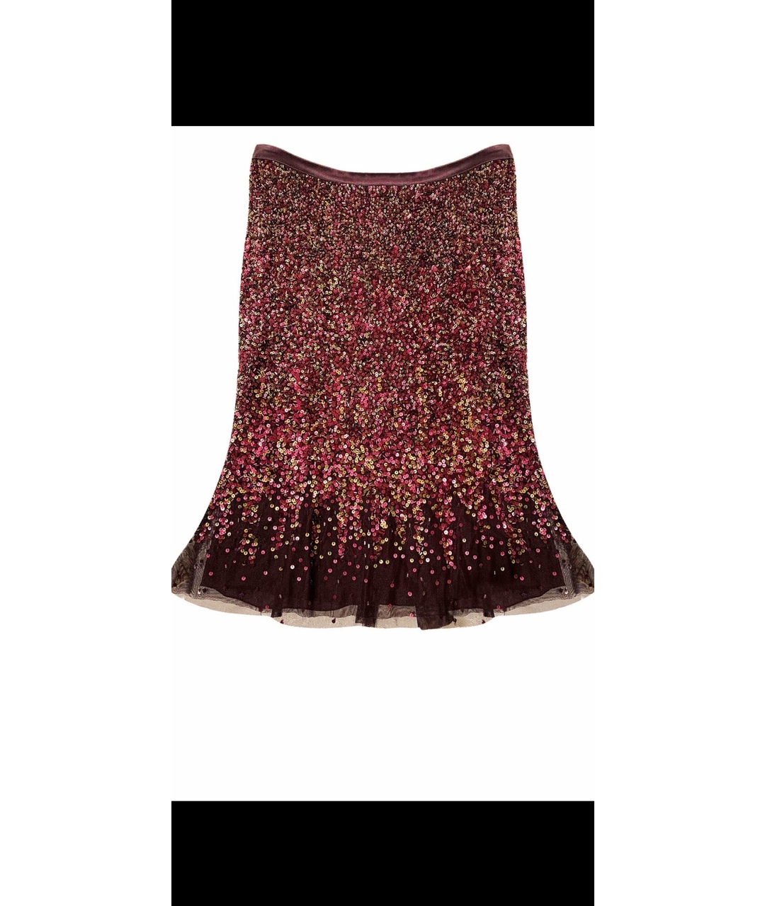 GIANFRANCO FERRE Фиолетовая сетчатая юбка миди, фото 8