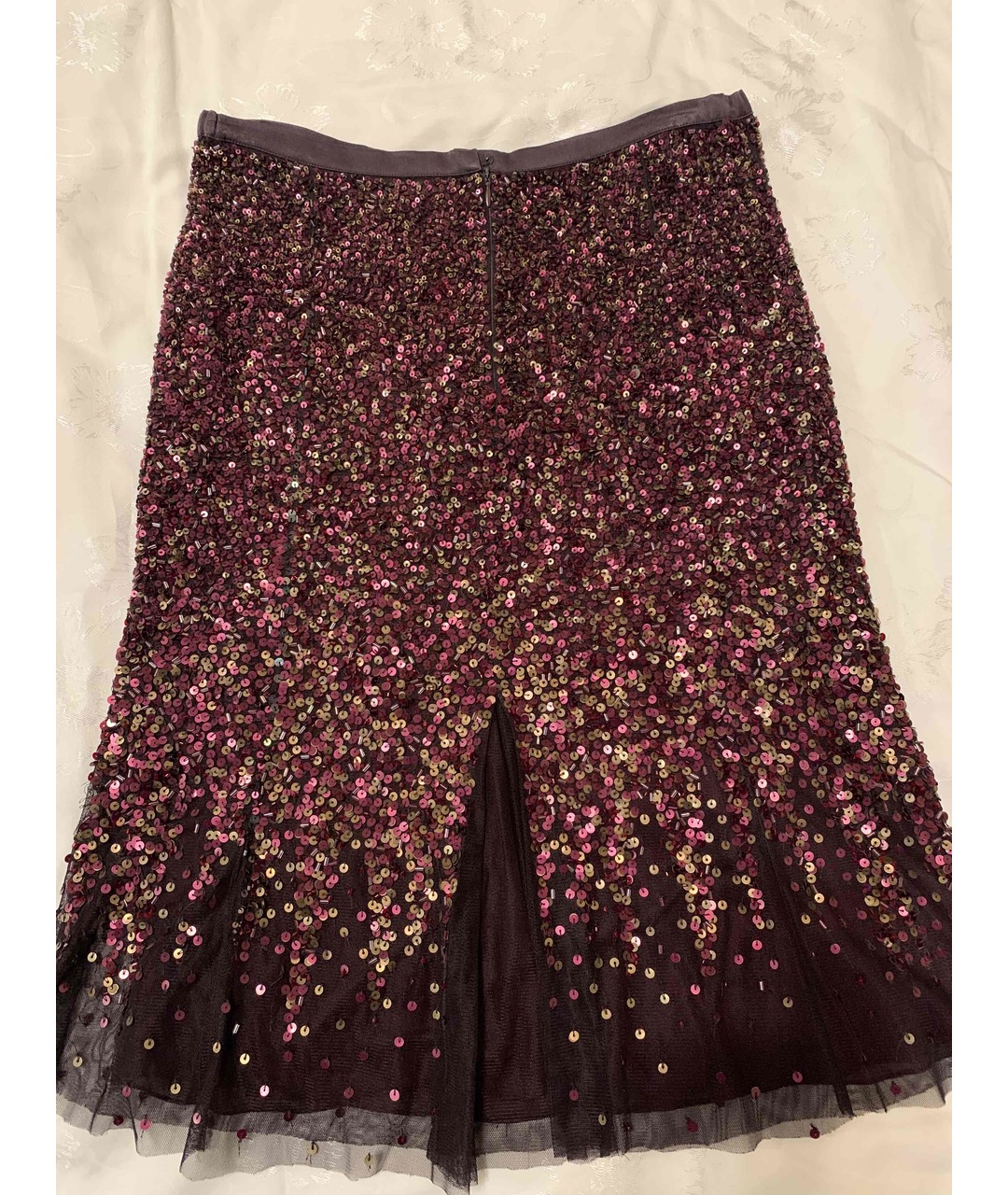 GIANFRANCO FERRE Фиолетовая сетчатая юбка миди, фото 2