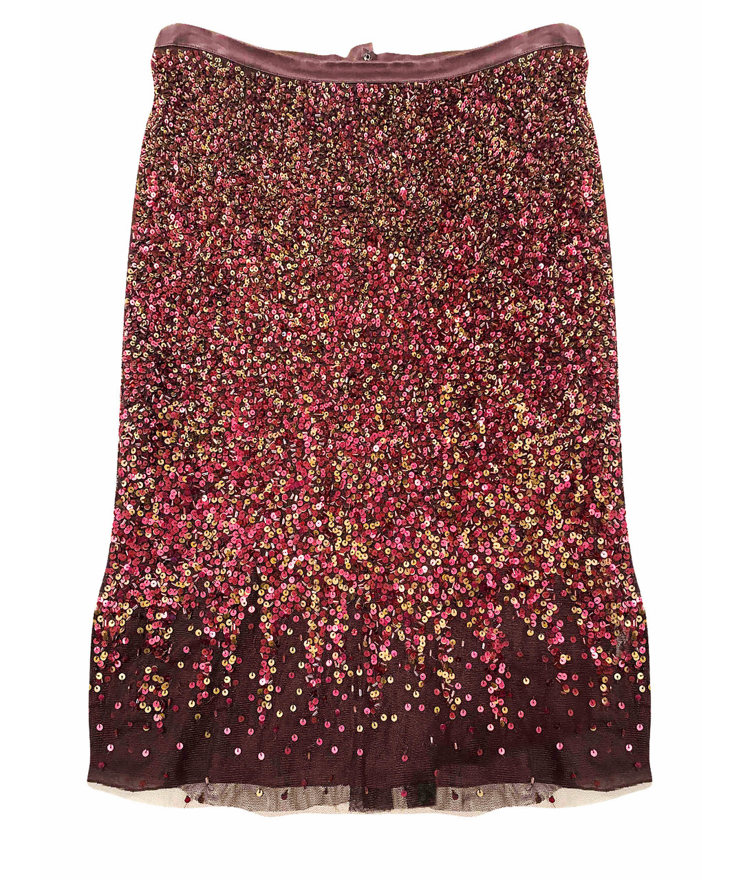 GIANFRANCO FERRE Фиолетовая сетчатая юбка миди, фото 1
