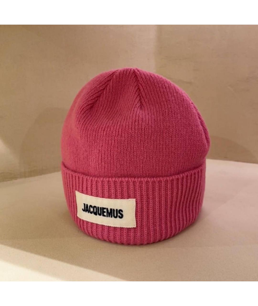 JACQUEMUS Розовая шерстяная шапка, фото 4