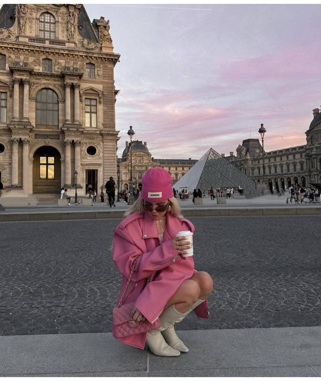 JACQUEMUS Розовая шерстяная шапка, фото 2
