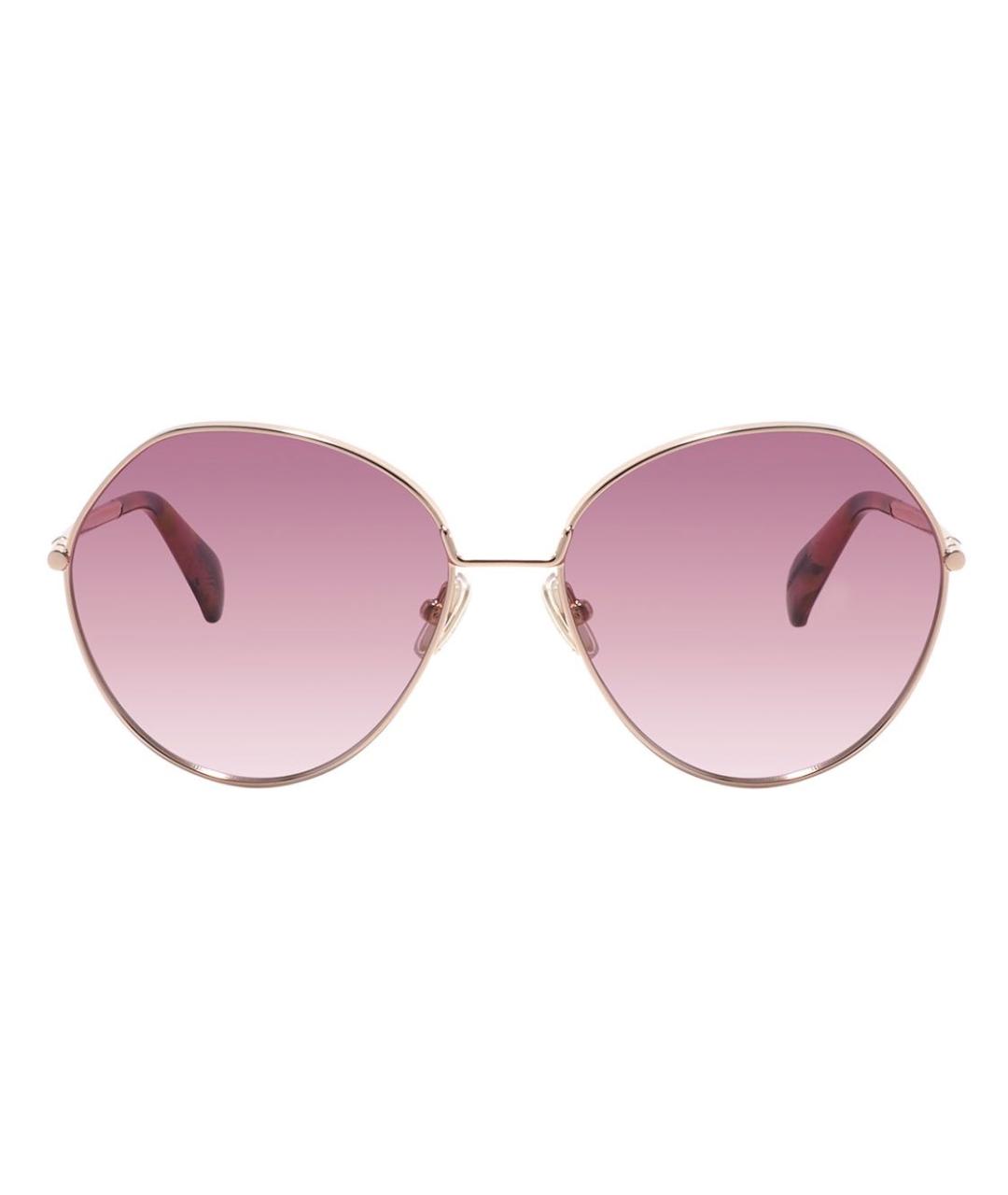 MAX MARA Розовые металлические солнцезащитные очки, фото 2