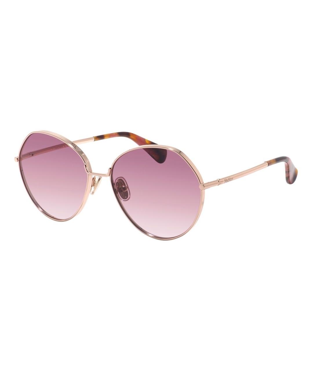 MAX MARA Розовые металлические солнцезащитные очки, фото 5