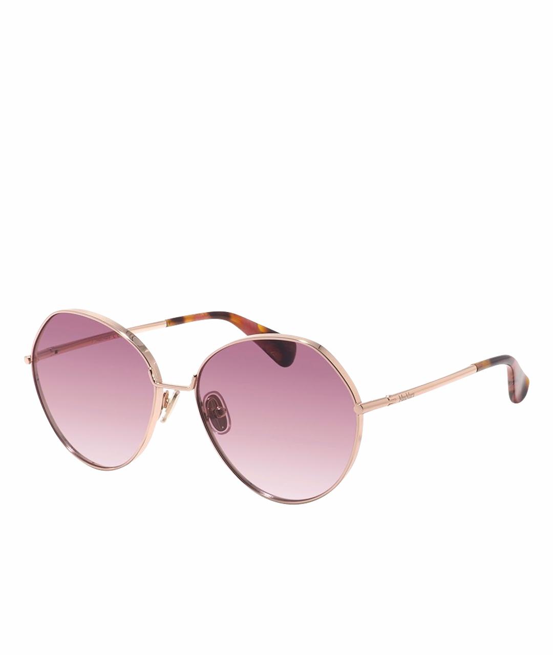 MAX MARA Розовые металлические солнцезащитные очки, фото 1