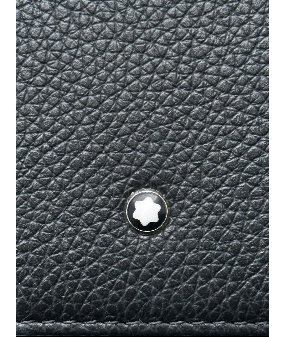MONTBLANC Черный кожаный кошелек, фото 5